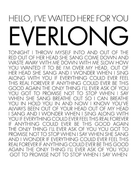 Foo Fighters - Everlong - Lyrics My all time favorite song, the first song I ever l… Foo Fighters – Everlong Lyrics. Everlong by Foo Fighters - Guitar Chords/ ...
